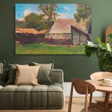 Farmyard with Ducks and Chickens canvas wall art in room setting 4