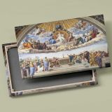 Disputation of the Holy Sacrament canvas front and rear frame view