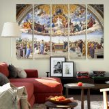 Disputation of the Holy Sacrament canvas wall art in room setting 5