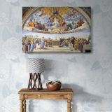 Disputation of the Holy Sacrament canvas wall art in room setting 6