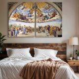 Disputation of the Holy Sacrament canvas wall art in room setting 7
