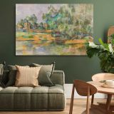 Riverbank canvas wall art in room setting 4