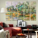 Riverbank canvas wall art in room setting 6