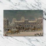 Approach to Christmas canvas artwork displayed on a marble background