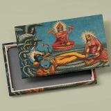 Vishnu Lakshmi and Brahma canvas front and rear frame view