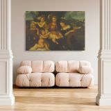 Holy Family with Saint Catherine canvas wall art in room setting 5