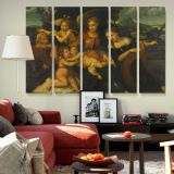 Holy Family with Saint Catherine canvas wall art in room setting 6