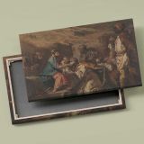 Adoration of the Magi canvas front and rear frame view