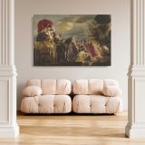 The Meeting of Odysseus and Nausicaa canvas wall art in room setting 5