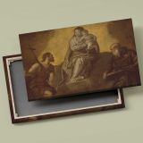 Virgin and Child with Saints John the Baptist and Anthony Abbot canvas front and rear frame view