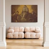 Virgin and Child with Saints John the Baptist and Anthony Abbot canvas wall art in room setting 5