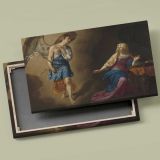 The Annunciation to the Virgin canvas front and rear frame view