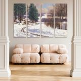 Winter Country canvas wall art in room setting 5