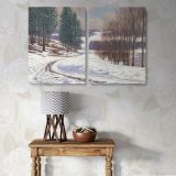 Winter Country canvas wall art in room setting 7