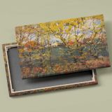 Royal Oak Autumn Leaves canvas front and rear frame view