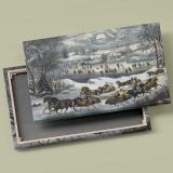 Central Park in Winter canvas front and rear frame view