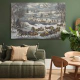Central Park in Winter canvas wall art in room setting 4