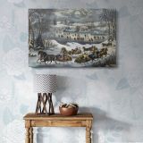 Central Park in Winter canvas wall art in room setting 7