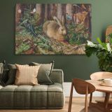 A Hare in the Forest canvas wall art in room setting 4