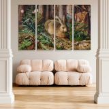 A Hare in the Forest canvas wall art in room setting 5