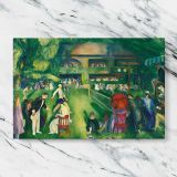 Tennis at Newport canvas artwork displayed on a marble background