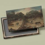 Bullfight in a Divided Ring canvas front and rear frame view