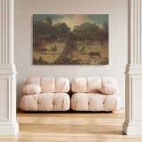 Bullfight in a Divided Ring canvas wall art in room setting 5