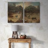 Bullfight in a Divided Ring canvas wall art in room setting 6