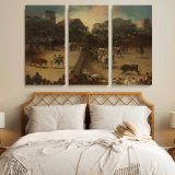 Bullfight in a Divided Ring canvas wall art in room setting 7