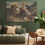 The Combat of the Giaour and Hassan canvas wall art in room setting 4
