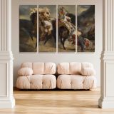 The Combat of the Giaour and Hassan canvas wall art in room setting 5