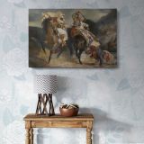 The Combat of the Giaour and Hassan canvas wall art in room setting 6