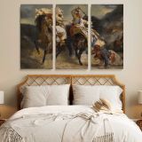 The Combat of the Giaour and Hassan canvas wall art in room setting 7