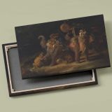 Tiger Hunting in the East Indies canvas front and rear frame view