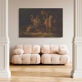 Tiger Hunting in the East Indies canvas wall art in room setting 5