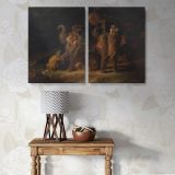 Tiger Hunting in the East Indies canvas wall art in room setting 6