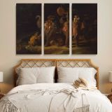 Tiger Hunting in the East Indies canvas wall art in room setting 7