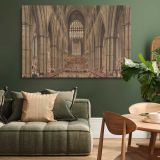 Gothic Cathedral Interior canvas wall art in room setting 4