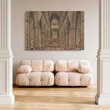 Gothic Cathedral Interior canvas wall art in room setting 5