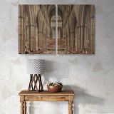 Gothic Cathedral Interior canvas wall art in room setting 7