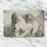 The Bite canvas artwork displayed on a marble background