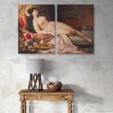 Sleeping Beauty Reclining Nude canvas wall art in room setting 7