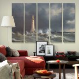 Eddystone Lighthouse canvas wall art in room setting 5