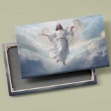 Angel in Sunlit Clouds canvas front and rear frame view