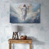 Angel in Sunlit Clouds canvas wall art in room setting 7