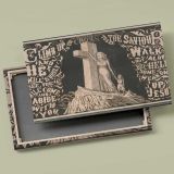 Climb up the Cross Vintage Christian Illustration canvas front and rear frame view