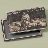 The Good Shepherd Vintage Christian Illustration canvas front and rear frame view