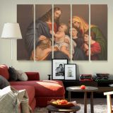 Christ Blessing Little Children canvas wall art in room setting 6