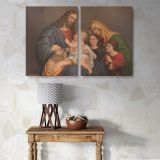Christ Blessing Little Children canvas wall art in room setting 7