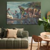 The Miraculous Draft of Fishes canvas wall art in room setting 4